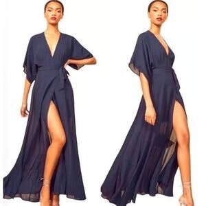 Reformation Deep Blue Maxi Dress